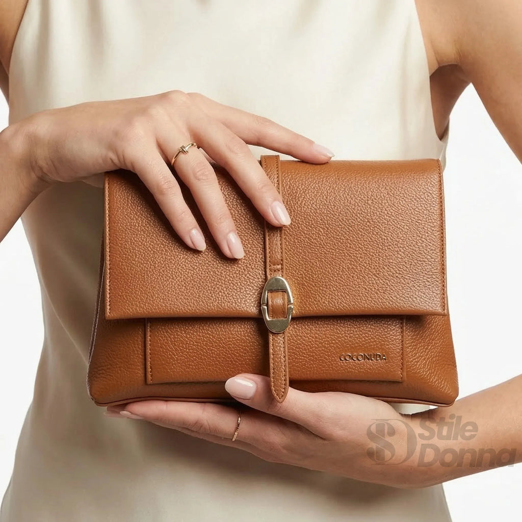 MS Pochette Marrone In Pelle Finta MS-9730