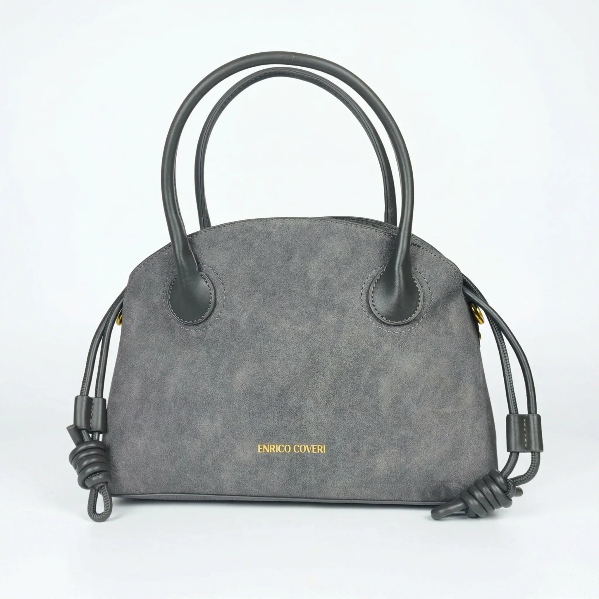Enrico Coveri Set Borse Ecopelle Suede Grigio