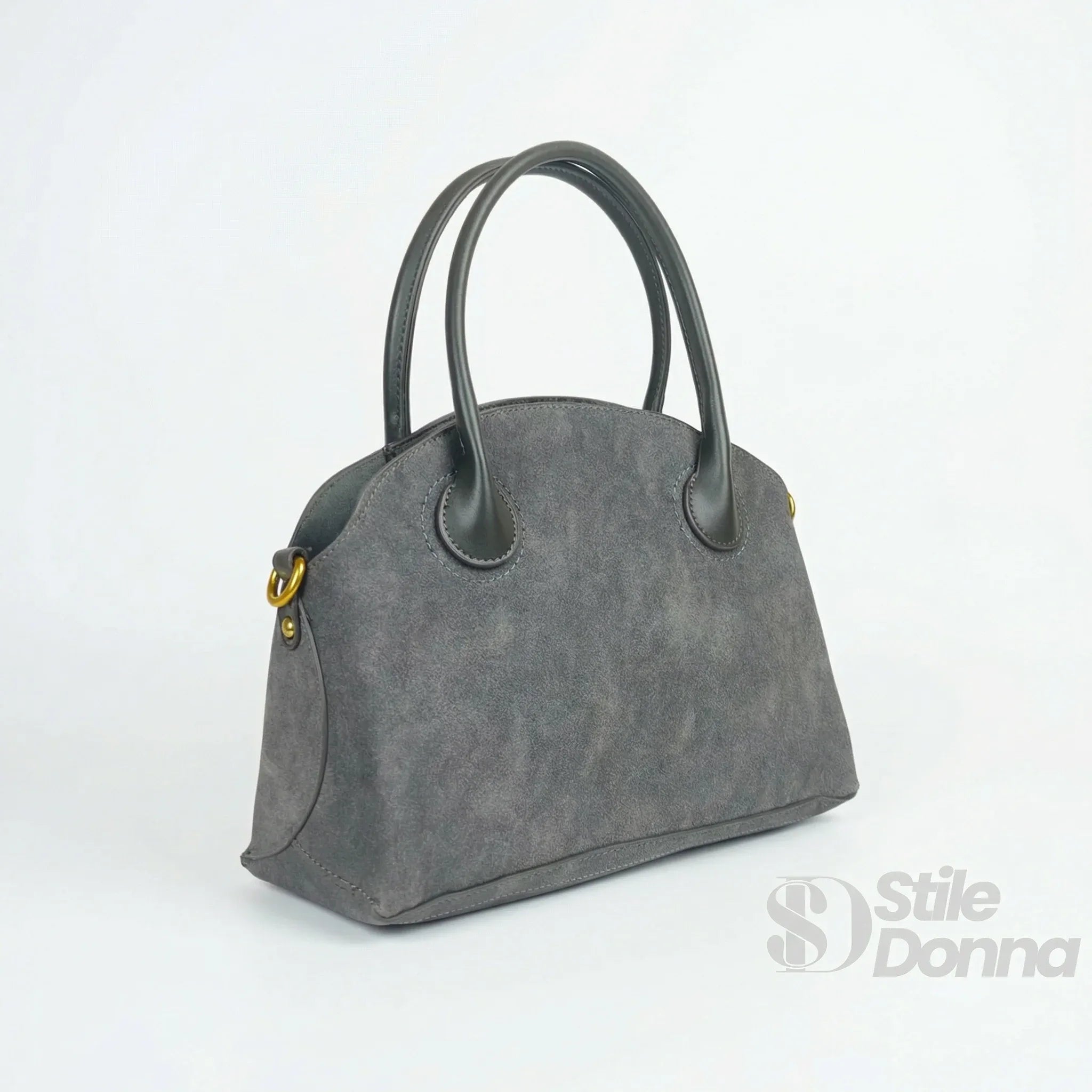Enrico Coveri Set Borse Ecopelle Suede Grigio