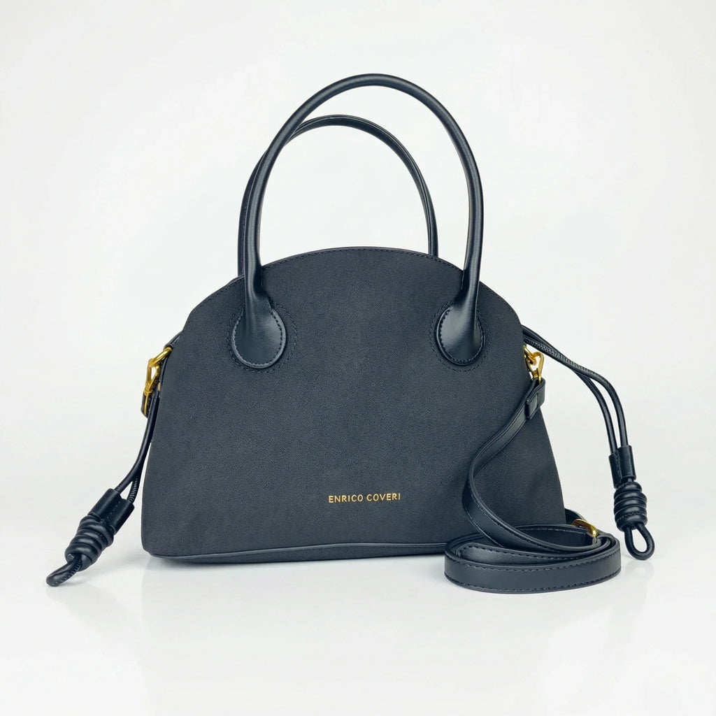 Enrico Coveri Set Borse Ecopelle Suede Grigio