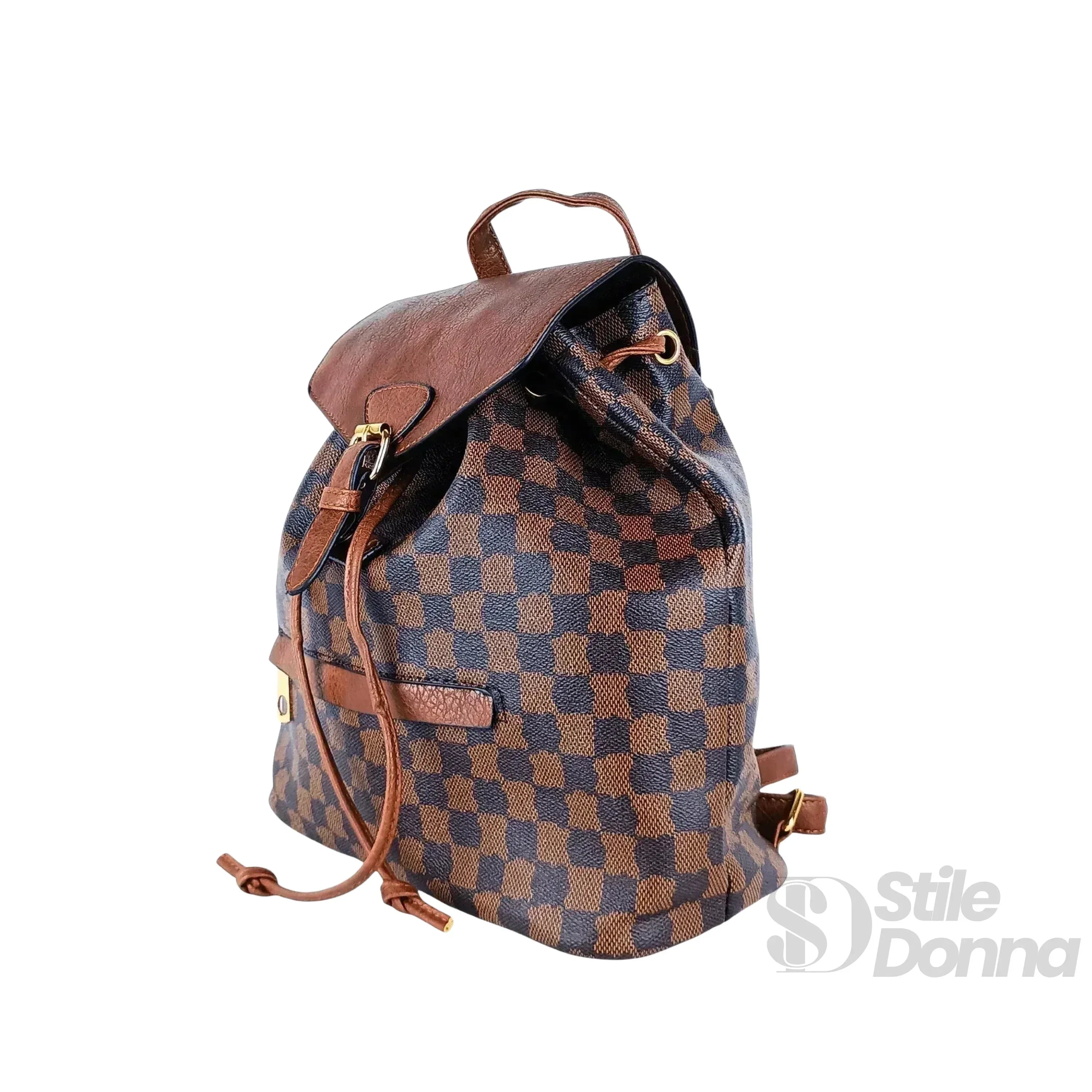 Zaino Da Donna In Ecopelle Con Tracolla Regolabile Interno In Microfibra Antistrappo