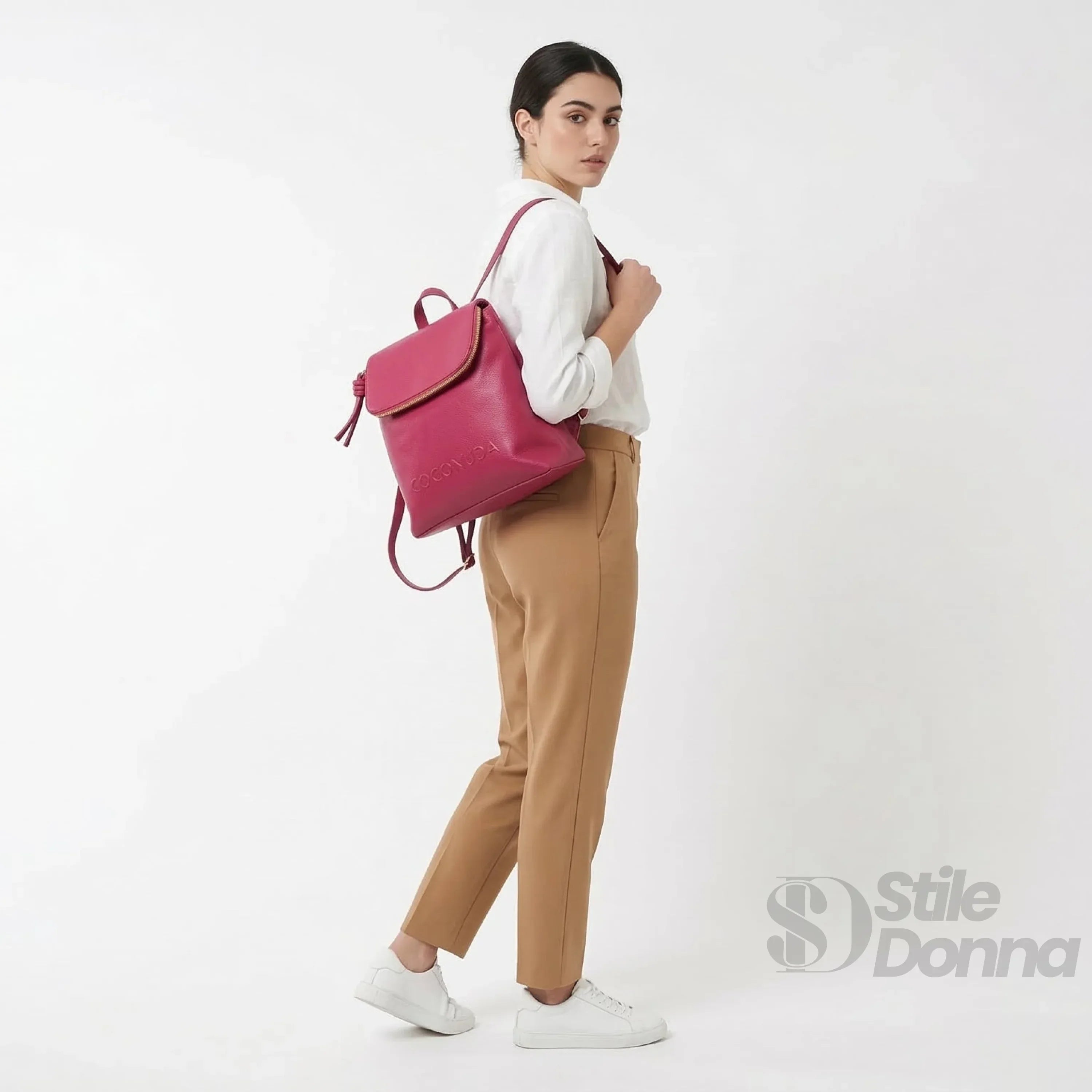 Coconuda Zaino Rosso In PU Con Spallacci Regolabili Chiusura A Cerniera Interno Foderato